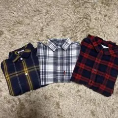 長袖 チェック柄 シャツ まとめ売り　 3枚セット