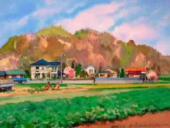 油彩画 雨晴海岸 小川久雄画伯作 F4号￼ - メルカリ