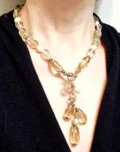 天然石　ネックレス　ハンドメイド