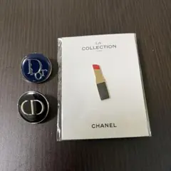 N156　まとめ　セット　シャネル　クリスチャンディオール　ピンバッジ　未使用のサムネイル