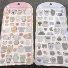 店頭購入確実正規品 コットンパフィシール　オリジナル2点セット　アニマル