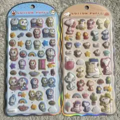 コットンパフィーシール　正規品　SNOOPY ドラえもん　2点セット