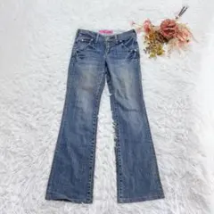 希少 オールドユニクロ Y2K バギージーンズ ローライズ ブーツカット 無地