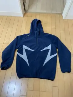 デサント　フリース　フード付き　ハーフジップ