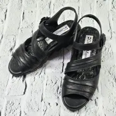 Casual Monet ブラック サンダル オープントゥ