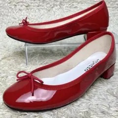 『美品』レペット カミーユ パンプス リボン レッド 赤 エナメル　レザー　37