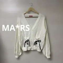 MA*RS★レースアップ リボン Vネック カーディガン 可愛い ガーリーのサムネイル