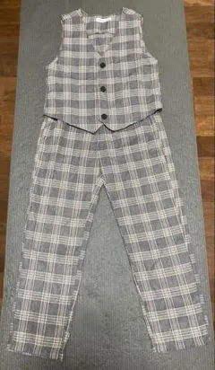 SHEIN フォーマル チェック柄 ベストとパンツセット US9Y