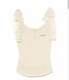 アイボリーCotton ribbon tank andmary ANDMARY Cotton ribbon tank アイボリー - メルカリ