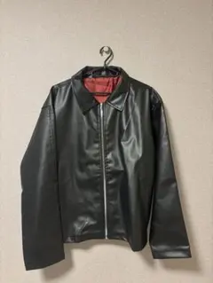 フェイクレザー ジャケット ブラック