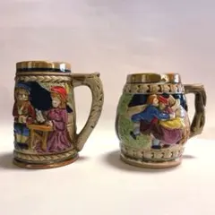 ドイツ製　陶器のビアマグ2個セット
