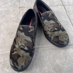 【美品】PRADA カモフラージュ ハラコ スリッポン スニーカー 27.5cmのサムネイル
