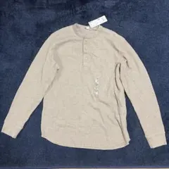 【新品・タグ付き】ワッフルヘンリーネックTシャツ 長袖 ユニクロ