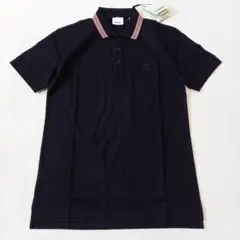 新品【BURBERRY 】バーバリー半袖ポロシャツ ブラック XS 刺繍ロゴ