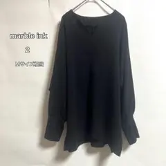 marble ink黒長袖シャツMサイズ相当シンプルカジュアルゆったりシルエットのサムネイル