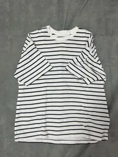 GAP XL ホワイト/ネイビー ボーダー Tシャツ