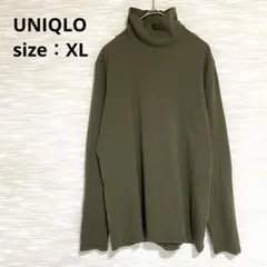 유니클로 터틀넥 긴팔 컷소우 큰 사이즈 카키 XL 2122