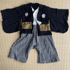 80サイズ　紋付袴風　ロンパース　男の子　ベルメゾン