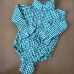 【美品】BabyGap チェック柄 長袖ロンパースサイズ90 12-24ヶ月