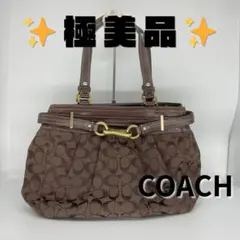 【良品】COACH トートバッグ シグネチャー キャンバス ブラウン 15672