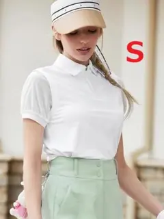 ゼクシィミックス トップス ラッフル袖 ポロシャツ 半袖 Sサイズ