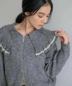 1/12までタイムセール☆新品 LOWRYS FARM フリルZIPカーディガン