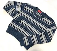 drug store's ストライプニットセーター ウール100%