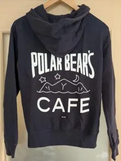 激レア!!古着 しろくまカフェ　ネイビー パーカー