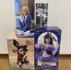 (未使用品)オーバーロード アルベド、チェンソーマン パワーフィギュアまとめ売り