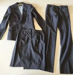 【ポール・スミス】ストライプ柄ネイビー スーツ3点セット