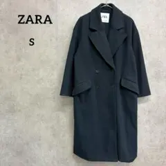 ZARA ザラ　ソフトオーバーサイズコートS レディース　ネイビーのサムネイル