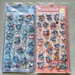 スティッチ　ウォーターシール　立体水シール　ボンボンドロップ　2枚セット