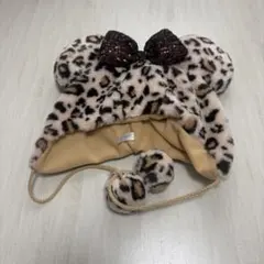 ディズニー ミニー ファンキャップ ヒョウ柄 レオパード ブラウン