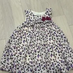 ラブ&ピース＆マネー　花柄リボン付きワンピース 80のサムネイル