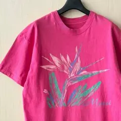 90s古着　ヴィンテージ　スーベニアTシャツ　極楽鳥花（ストレリチア）　マウイ