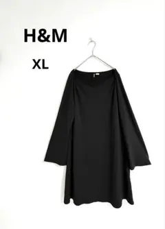 H&M チュニックワンピース　ブラック　大きいサイズXL