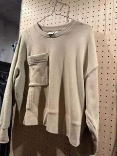 adidas ベージュ トレーナー ポケット付き