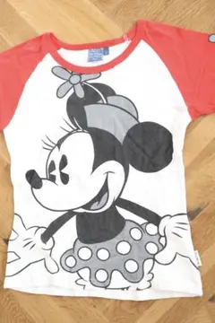 レトロ ミニーマウス プリント Tシャツ Lサイズ【USED】