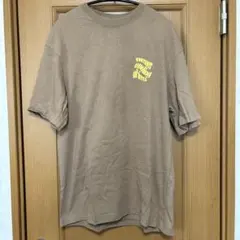 H&M ベージュ グラフィックオーバーサイズTシャツ Sサイズ