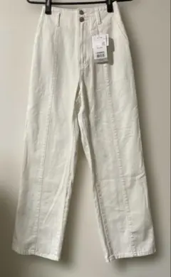 新品　ストレートパンツ　Honeys ハニーズ　ハイウエストデニム　アイボリーのサムネイル