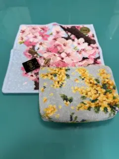 【新品未使用】FEILER ポーチミモザ＆桜タオルハンカチ
