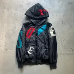 DIESEL nylon hoodie y2k grunge punk