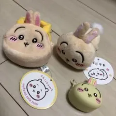 ちいかわ　うさぎねそべりマスコット　おかおシリコンミニポーチ　ぬいふわトートミニ