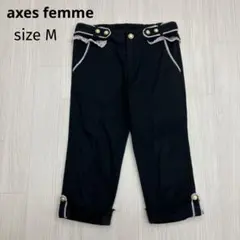 axes femme アクシーズファム フリル ロールアップ アンクルパンツ M