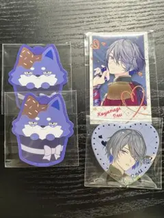 にじさんじ バレンタイン チェキ風カード 特典ステッカー 缶バッジ 小柳ロウ