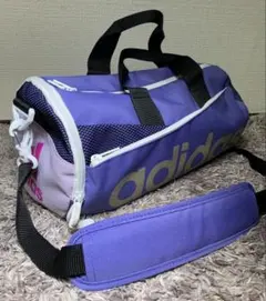 adidas スポーツバッグ 紫・ブルー　ボストンバッグ　美品