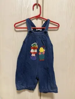 ミキハウス　デニムオーバーオール　レトロ　ヴィンテージ　レア　ロンパース