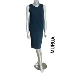 MURUA ノースリーブ タイトワンピース ダークグリーン