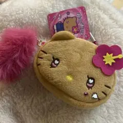 ハローキティ　ミニフェイスポーチ　ギャル　日焼け