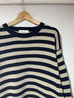 古着 エディーバウアー コットンニット ボーダーニット ユニセックス ストリート